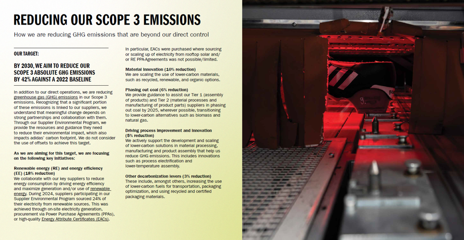 Adidas scope 3 emissions